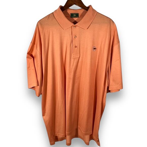 Peninsula Yacht Club Orange Cotton Polo Shirt Short Sleeve XLT - Picture 2 of 9
